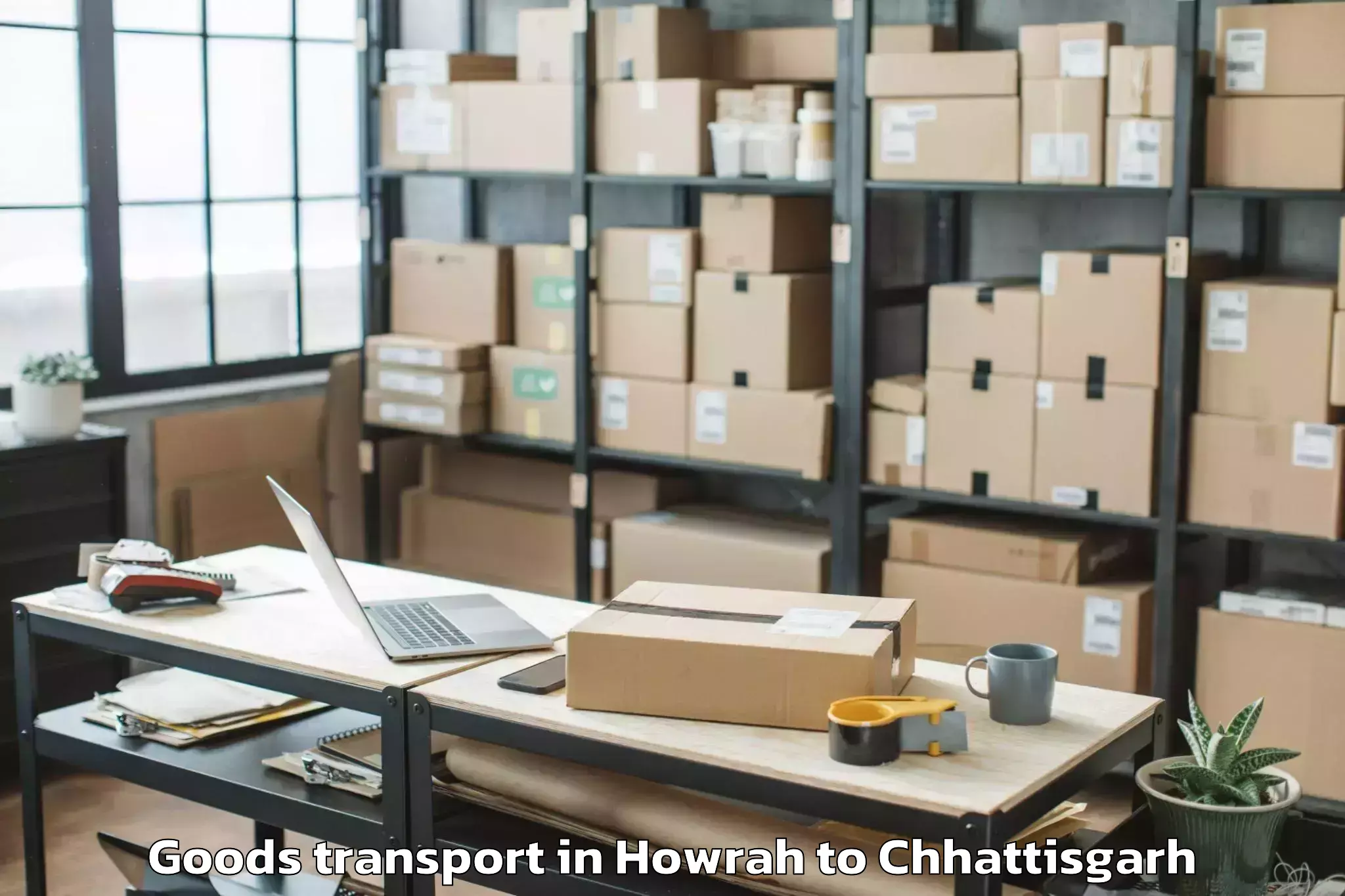 Comprehensive Howrah to Gharghoda Goods Transport